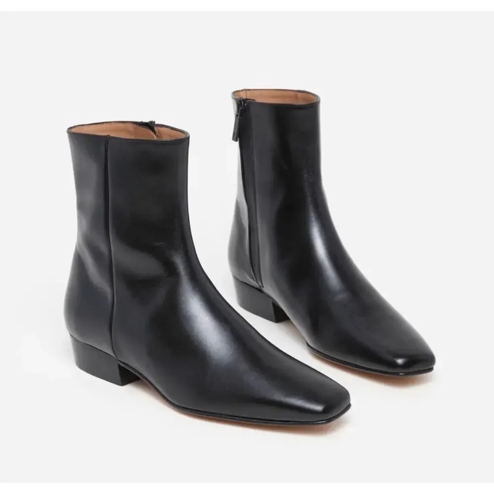 Flattered Rami Black Leather Boots - Picture 2 of 10